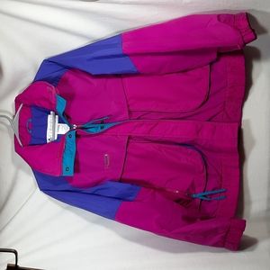 VTG COLUMBIA Sportswear Company Radial Sleeve Windbreaker Jacket 90s Womens Sz M